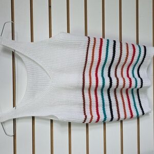 Knitted Striped Tank Top Small